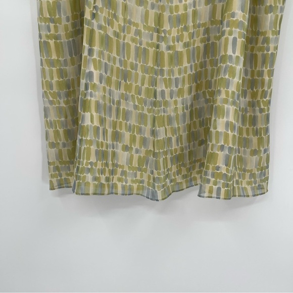 Talbots Woman green pastel pure silk lined skirt Size 20W A-line Back Zip - Picture 7 of 9